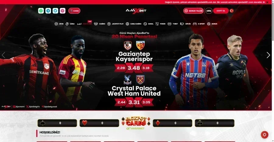 Ajaxbet ekran görüntüsü